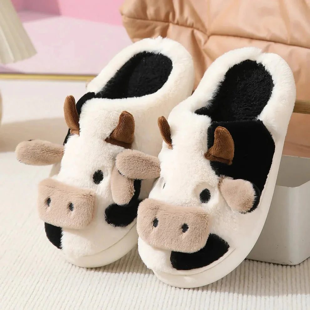 Hazel & Otis™ Soft-Stitched Cow Slippers