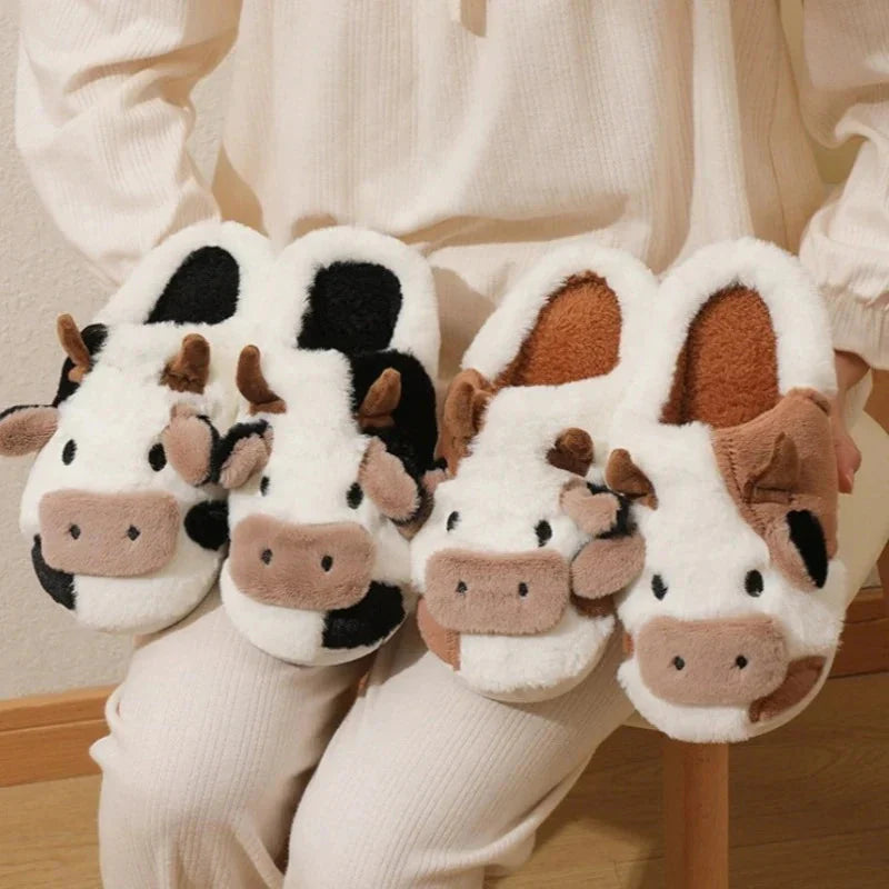 Hazel & Otis™ Soft-Stitched Cow Slippers