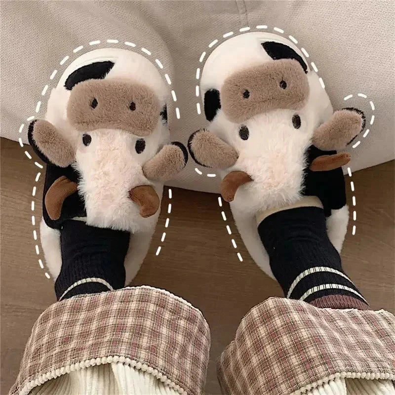 Hazel & Otis™ Soft-Stitched Cow Slippers