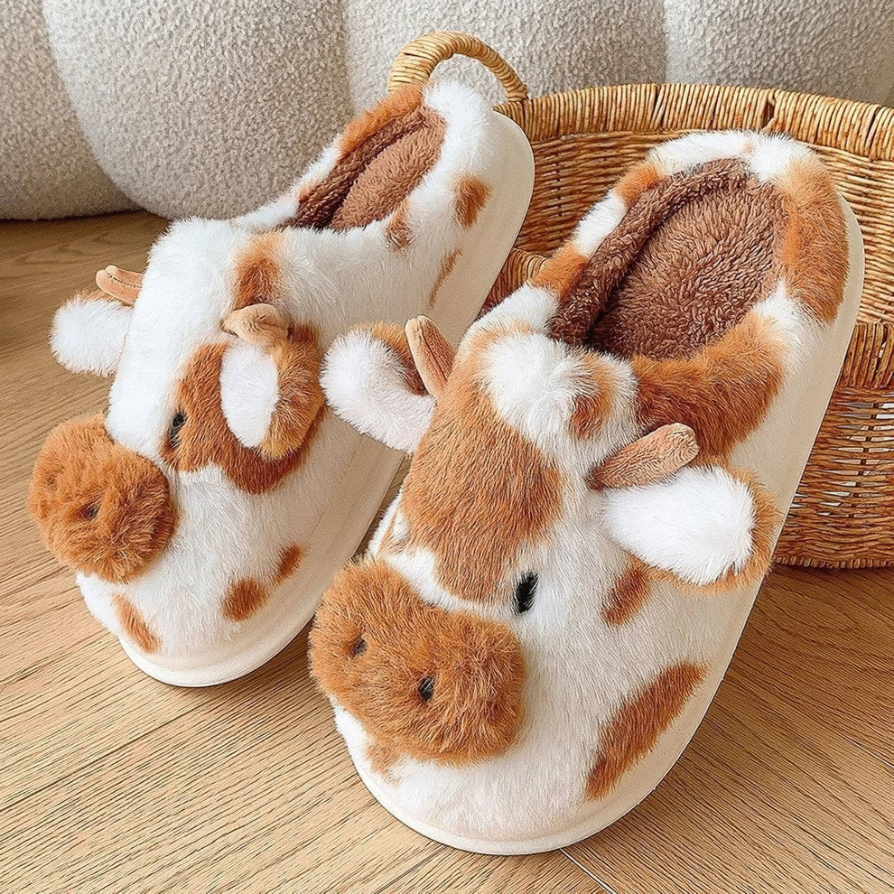 Hazel & Otis™ Soft-Stitched Cow Slippers