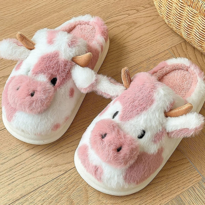 Hazel & Otis™ Soft-Stitched Cow Slippers